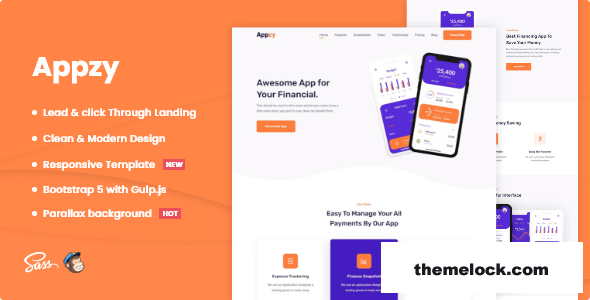 Appzy App HTML Landing Page Template