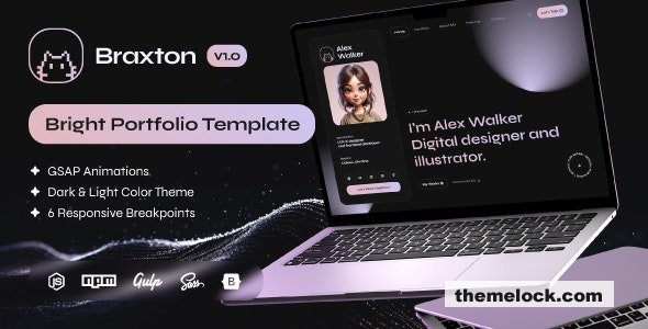 Braxton Personal Portfolio & Resume HTML Template