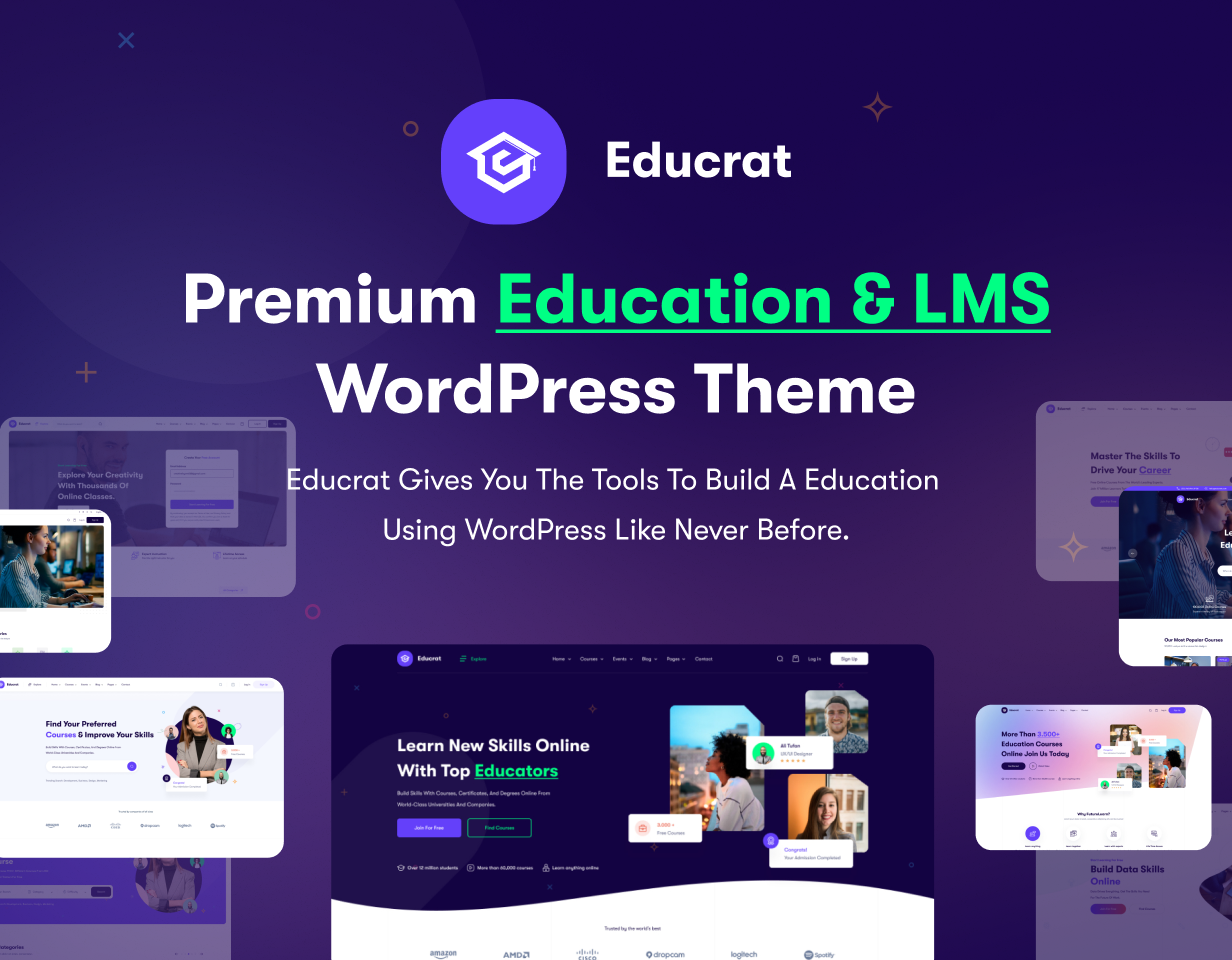 Educrat Online Course Education WordPress Theme