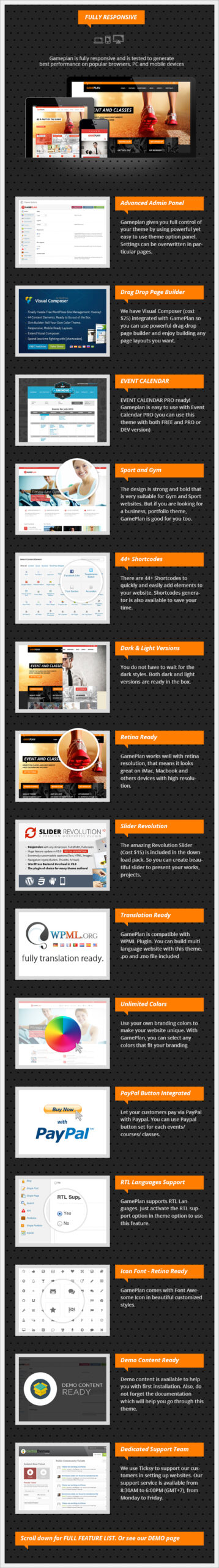 Gameplan Event and Gym Fitness WordPress Theme