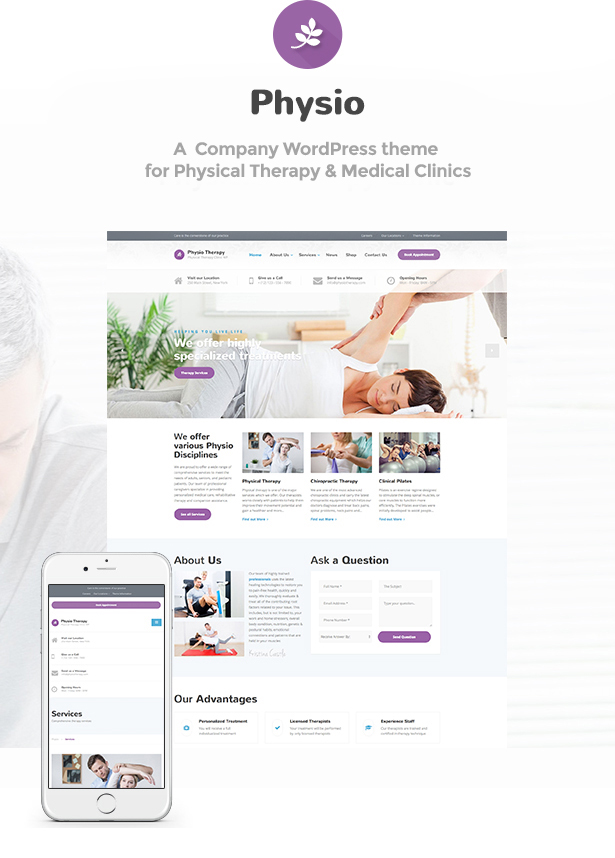 Physio Physical Therapy & Medical Clinic WP Theme