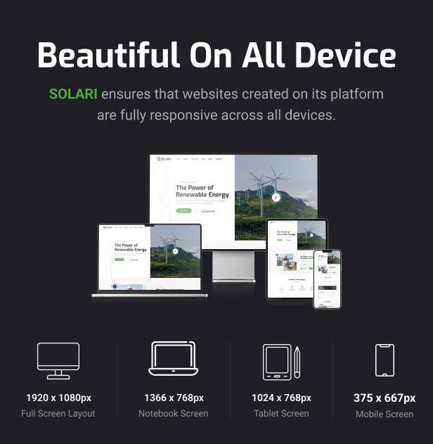 Solari Ecology and Solar Energy WordPress Theme