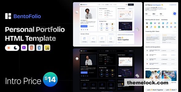 bentofolio personal portfolio html template