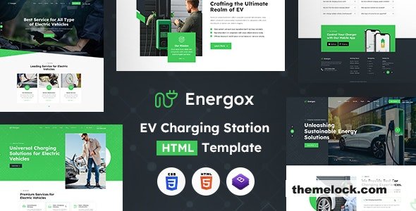 Energox EV Charging Station HTML Template