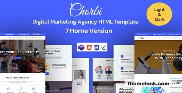 Chorbi Digital Marketing Agency HTML5 Template