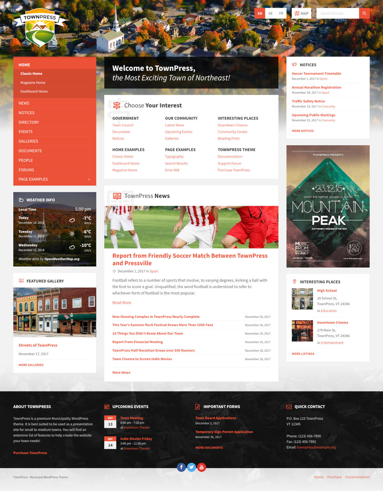 TownPress Municipality WordPress Theme