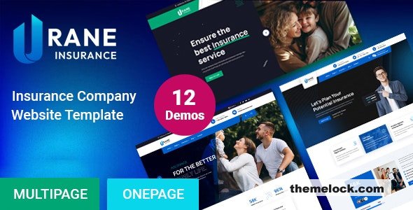 Urane Insurance Company HTML Template