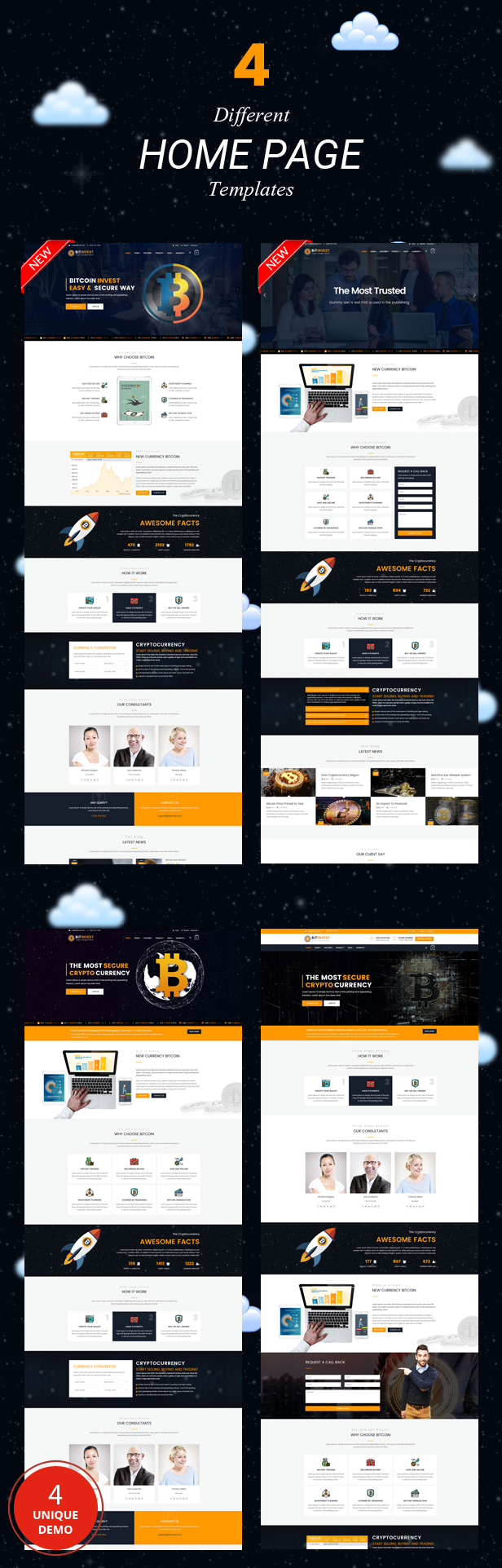 Bitinvest - Bitcoin Crypto Currency Template